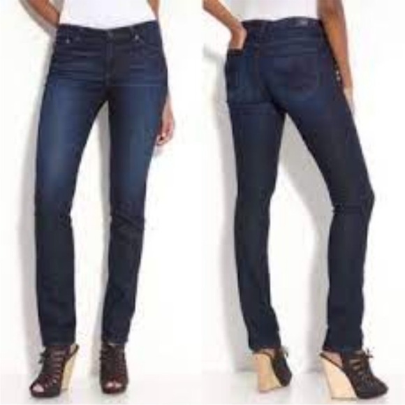 AG Adriano Goldschmied The Stilt Cigarette Leg | Dark Wash Blue | Size 26 - Picture 2 of 7